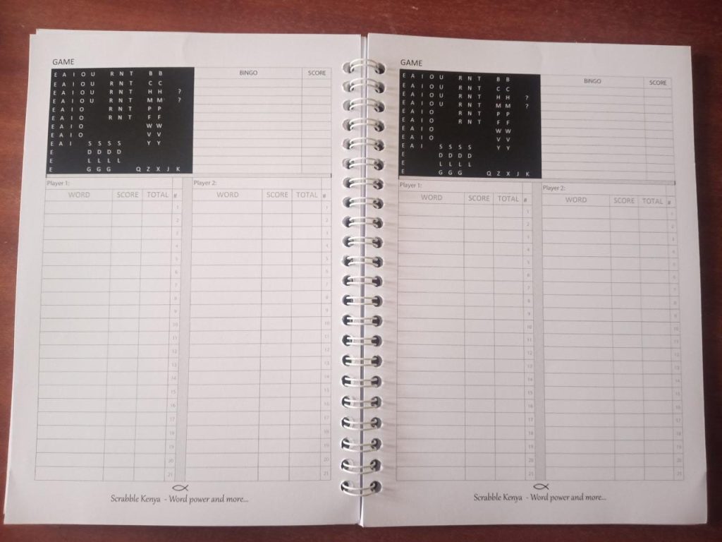 Tile Tracker Booklet - 100 Games - Scrabble Kenya Official Website